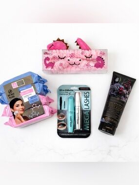 Self Care Beauty Bundle Mascara Body Balm Spa Headband Wipes
